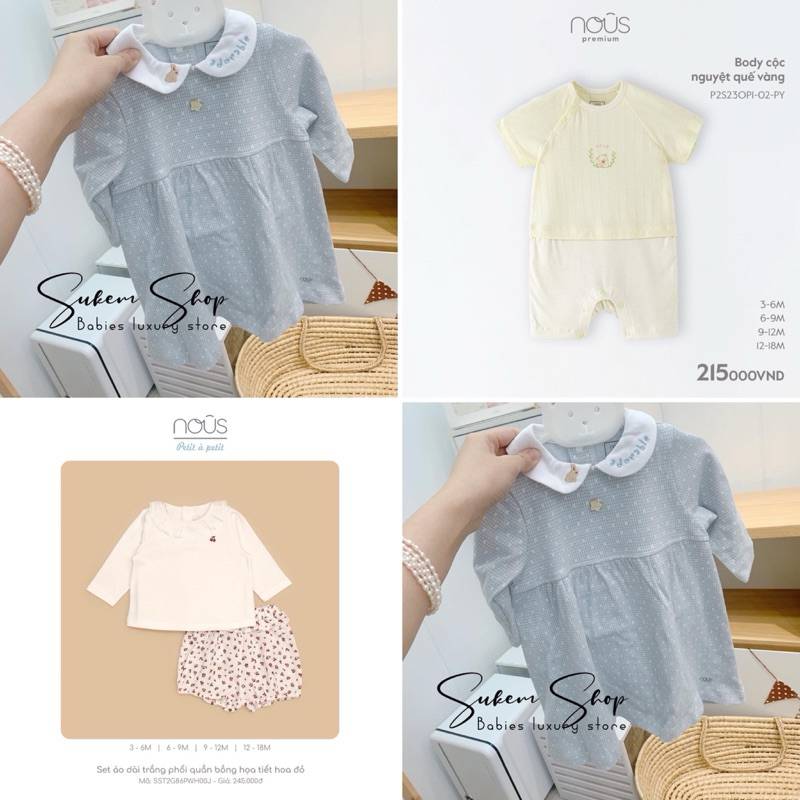 Set váy Nous Premium cao cấp cho bé (6-9m đến 18-24m)