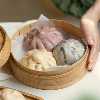(Dùng men tươi) Bánh Bao Healthy Nguyên Cám, Gạo Lứt, Mè Đen By Tuna