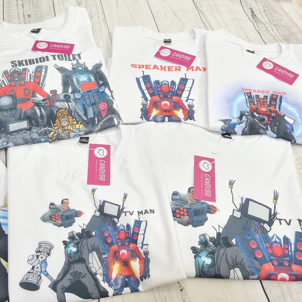 Áo skibidi toilet trẻ em, Quái Vật skibidi toilet titan tv man áo cho bé trai siêu ngầu, size từ 10kg - 60kg