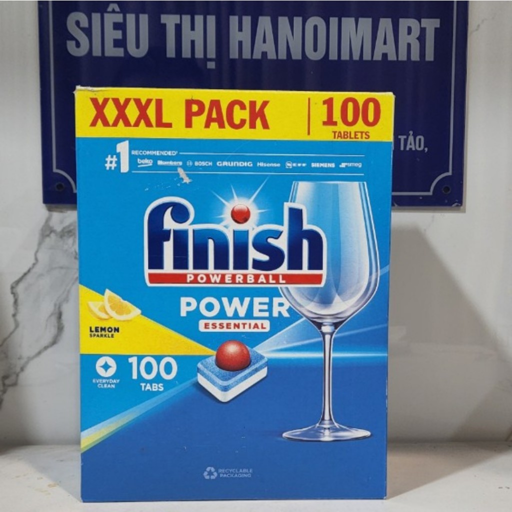 Combo viên rửa bát finish Essential 100 viên - HANOIMART
