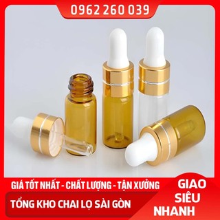 Chai lọ chiết serum 10ml nắp vặn có núm, chai lọ thủy tinh chiết serum, đựng tinh dầu - lọ thủy tinh