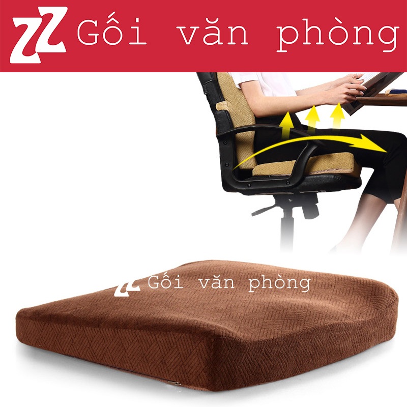 Gối lót ghế văn phòng (đệm ngồi) cao su non dạng ngả sau GLM-12