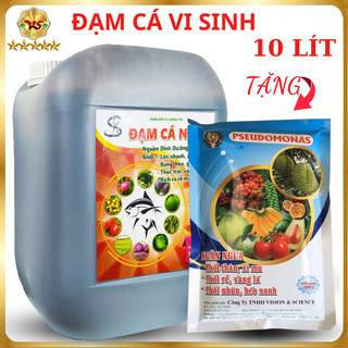 Đạm cá hưu cơ 10lit phục hồi sau thu hoạch, dưỡng cây nuôi trái, kích rễ - tặng pseudomonas 500gr
