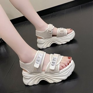 Dép Quai Hậu Nữ Sandal Nữ Độn Đế SD04 Kim Tuyến Cao Cấp