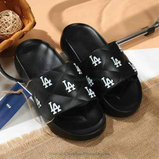 Dép đúc MLB_LA  nam nữ sơn chữ - Dép Chunky Bouncer Slide Trend mới nhất Hottrend , dép bánh mì MLB_LA nam nữ freeship