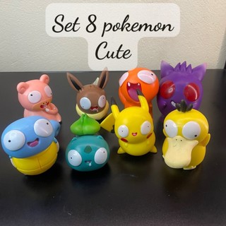 Mô hình nhân vật pokemon chibi pikachu, rồng lửa, rùa nước, anime, sưu tầm trang trí decor bộ quà tặng