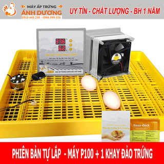 [Hàng Chính Hãng] - Máy ấp trứng mini Ánh Dương P100 + 1 khay đảo tự động 54 trứng - Tặng kèm gói úm gà