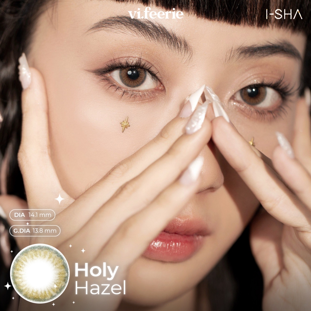 Kính áp tròng  nâu hổ phách HOLY HAZEL I-SHA Lens-VF Lens