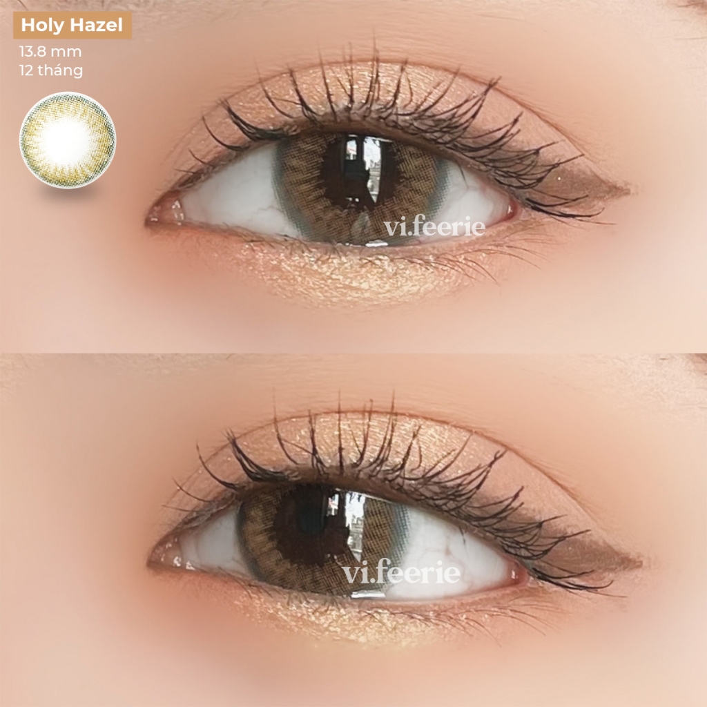 Kính áp tròng  nâu hổ phách HOLY HAZEL I-SHA Lens-VF Lens