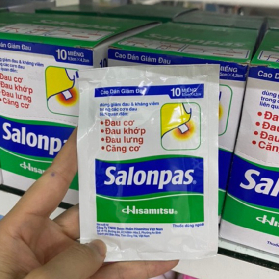 Salonpas Cao Dán Giảm Đau Nhức , Đau Khớp , Đau Cơ , Căng Cơ , Đau Lưng / Cao Dán Con Cọp / Cao Dán Con Hổ
