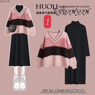Set áo váy len hàng quảng châu loại 1