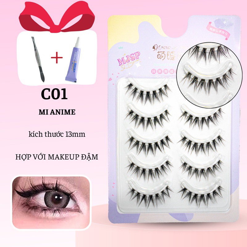 Eyes Bling-Lông Mi Giả gân trong tự nhiên 5 cặp tái sử dụng được nhiều lần