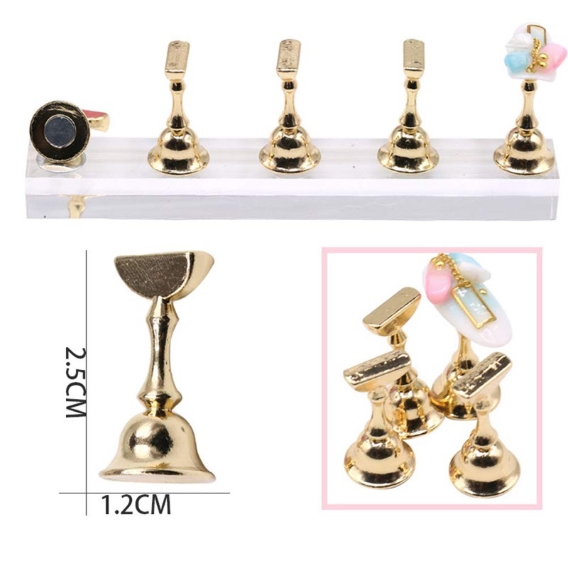 đế móng nails set 5chiếc thanh nam châm