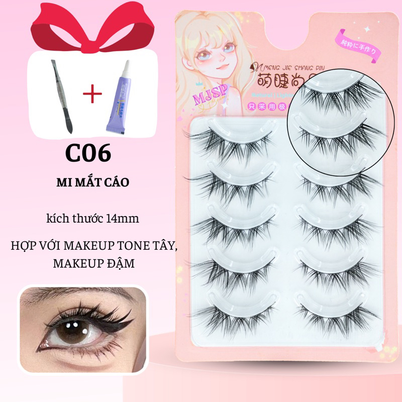 Eyes Bling-Lông Mi Giả gân trong tự nhiên 5 cặp tái sử dụng được nhiều lần