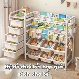 Kệ sách đựng đồ chơi cho bé kệ montessori đa năng trang trí phòng decor phòng gọn gàng tiết kiệm không gian