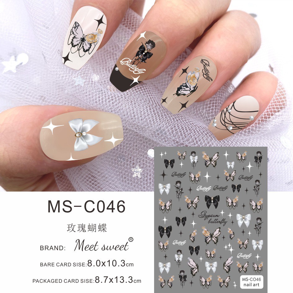 Sticker dán móng hình bướm