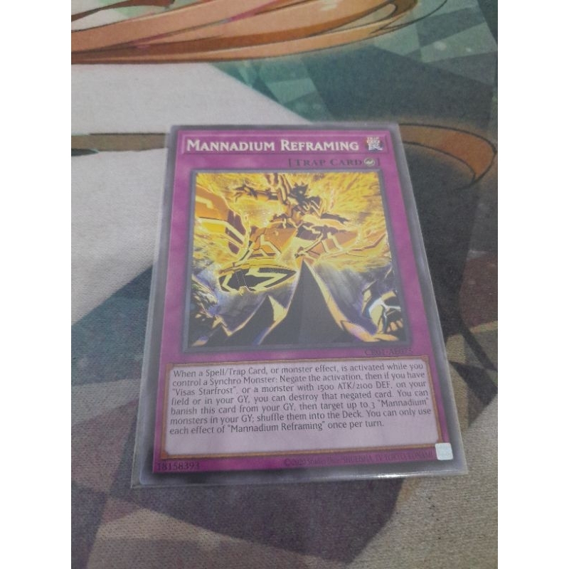 Thẻ bài Yugioh chính hãng Mannadium Reframing - CR01-AE075 - Rare