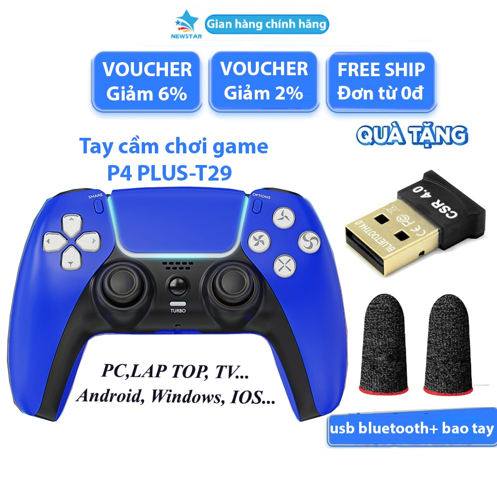 Tay cầm PS5 không dây kết nối bluetooth, Tay cầm chơi game fifa online 4, Máy chơi game cho pc, laptop, điện thoại