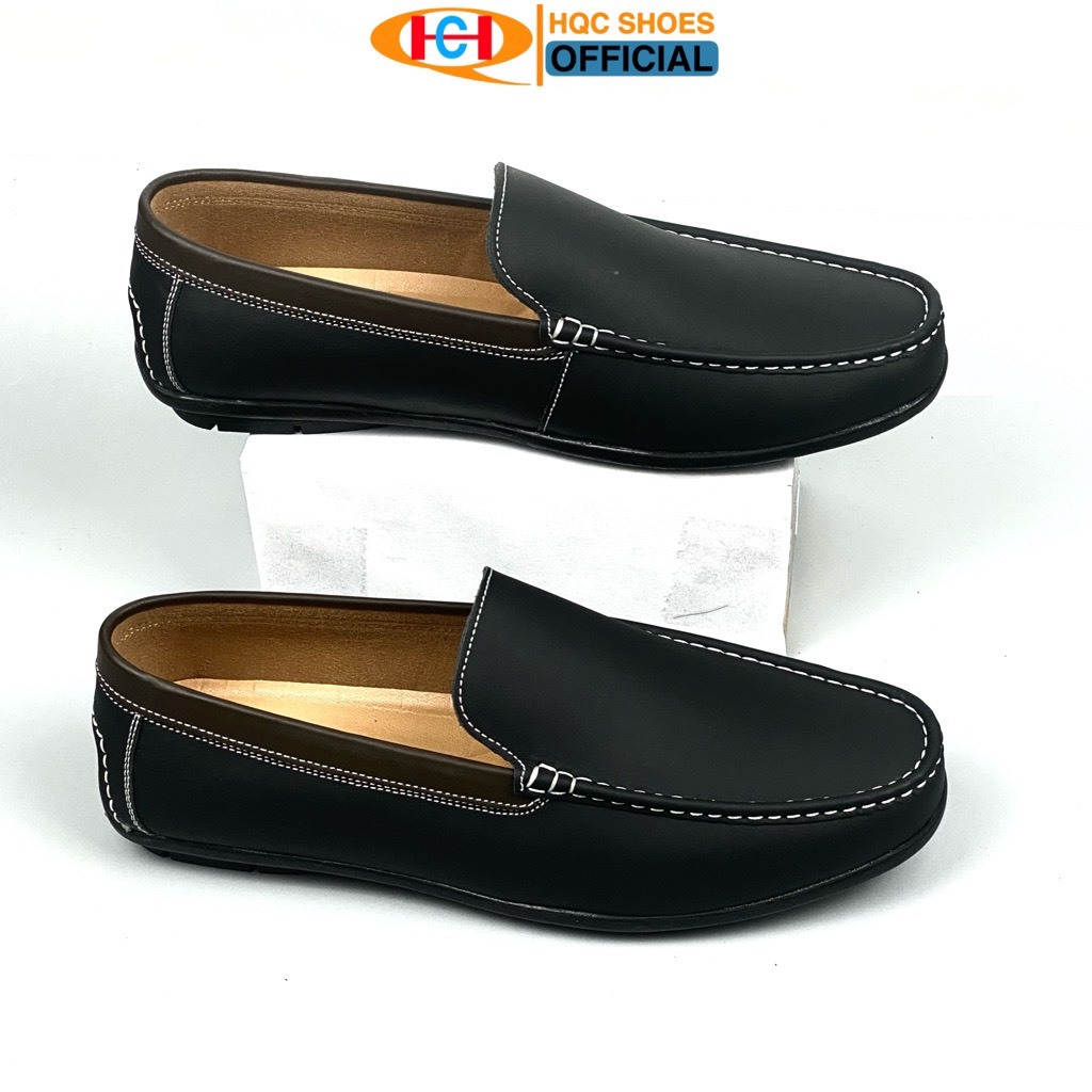 Giày lười nam HQC SHOES da bò đế khâu siêu bền bảo hành 12 tháng Gl023