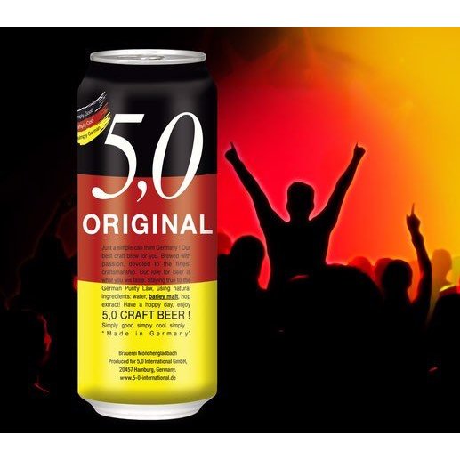 Bia 5,0 Original - nhập khẩu Đức - 1 lon 500ml