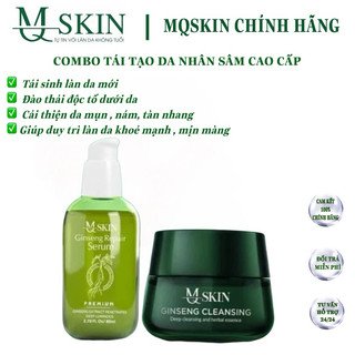 Combo bột rửa mặt và tái tạo da sâm vip Mqskin không sưng ,mờ nám, mụn, sẹo rỗ