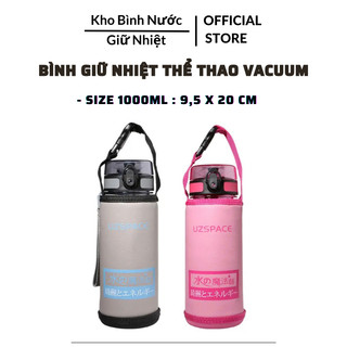 Túi đựng bình nước uzspace dung tích 1000ml kích thước 9.5cm*20cm chất liệu da pu có quai xách
