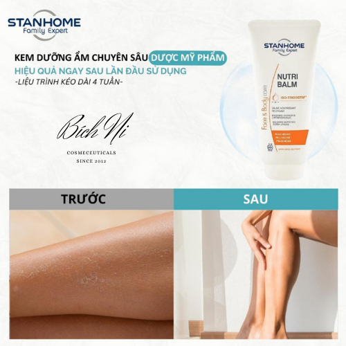 Kem dưỡng ẩm Stanhome Nutri Balm 200ml  giảm khô da do thời tiết, viêm da cơ địa.