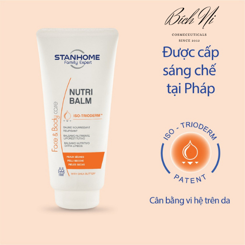 Kem dưỡng ẩm Stanhome Nutri Balm 200ml  giảm khô da do thời tiết, viêm da cơ địa.