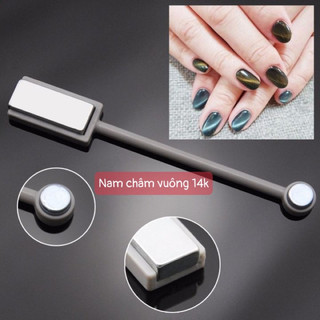 Nam châm vuông hút mắt mèo nails 2 đầu