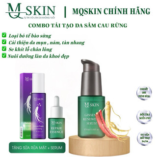 Combo tái tạo da sâm cau rừng 30ml MQ SKIN , sữa rửa mặt MQ SKIN 120ml , serum phục hồi 5ml MQ SKIN 