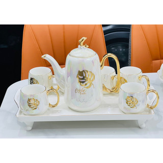 Hàng có sẵn/full set trắng ánh trai cao cấp/gốm sứ decor cao cấp