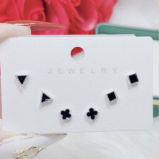 Set khuyên tai bạc ta 3 đôi Melusa silver B01