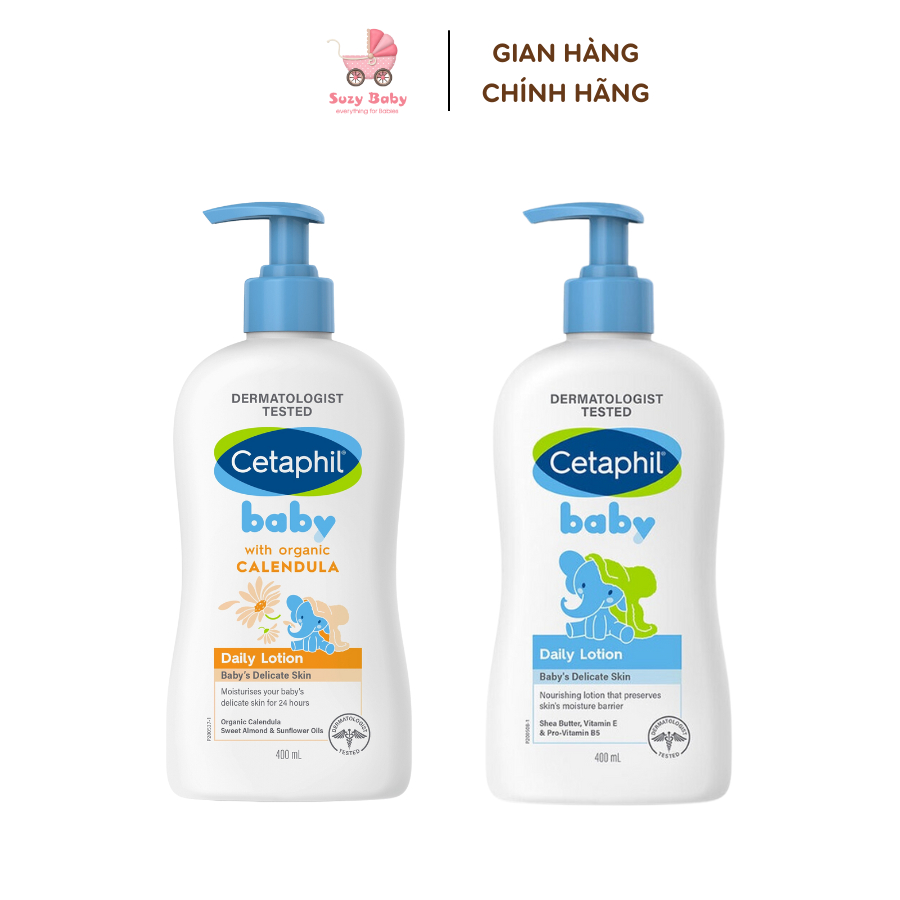 Sữa dưỡng ẩm dịu nhẹ hàng ngày cho bé - Cetaphil Baby Daily Lotion With Organic Calendula 400ml