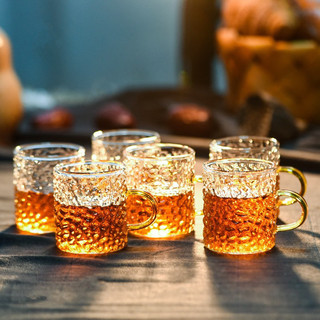 Set 6 chén quai thuỷ tinh sần 120ml
