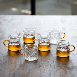 Set 6 chén quai thuỷ tinh sần 120ml