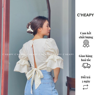 Áo croptop hở lưng Poni 💓 CHEAPY STORE 💓 FREESHIP 💓 mặc đi chơi, dạo phố, sinh nhật