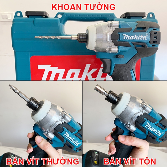 Máy Chuyên Vít MKT 188V, Bảo hành 1 năm, Pin sịn, chuyên khoan bắn vít công trình