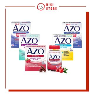 Azo Cranberry Đỏ / Azo Kẹo / Azo Yeat Plus Vàng / Azo Maximum Strength Xanh Cho Nam Nữ Đường Tiết Niệu - DISI