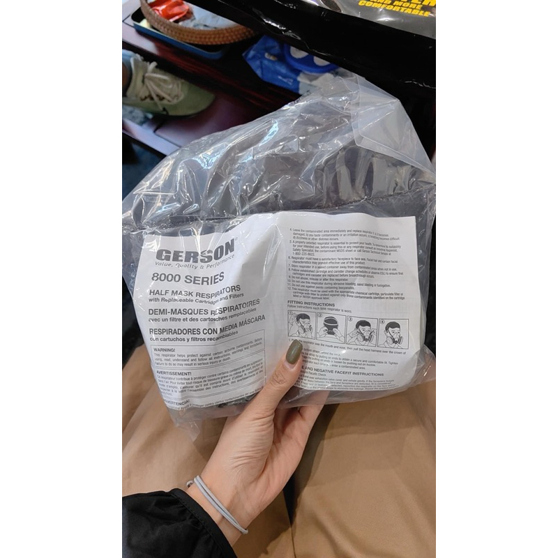 Mặt nạ phòng độc , chống khói bụi , sơn , thuốc sâu…hãng Gerson