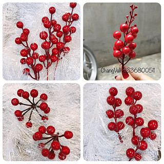 Cành quả cherry xốp trang trí bó hoa, vòng nguyệt quế - HN5