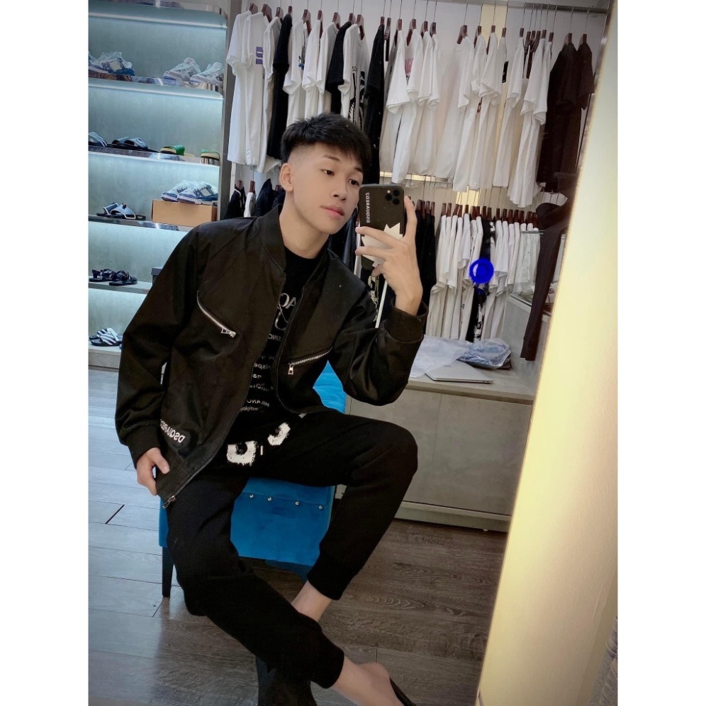 💓HOT💓Áo bomber DSQ2 in kín lưng siêu đẹp-Áo khoác bomber DSQUARED2 boy phố
