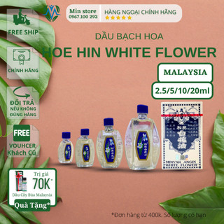 Dầu Bạch Hoa HONGKONG Chính Hãng Hoe Hin White Flower Embrocation Oil Pak Fah Yeow