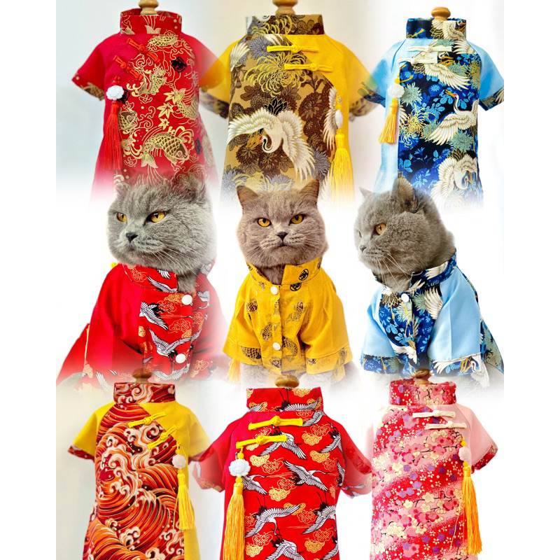 ÁO DÀI SIÊU XINH CHO CHÓ MÈO
