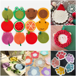 Lót ly bằng len, lót ly handmade nhiều mẫu