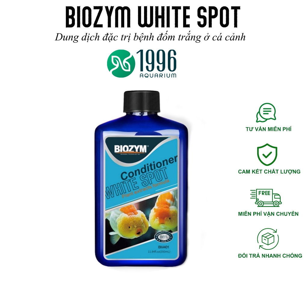 Biozym White Spot - trị bệnh đốm trắng cá cảnh hiệu quả