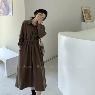 Đầm cổ polo thắt eo