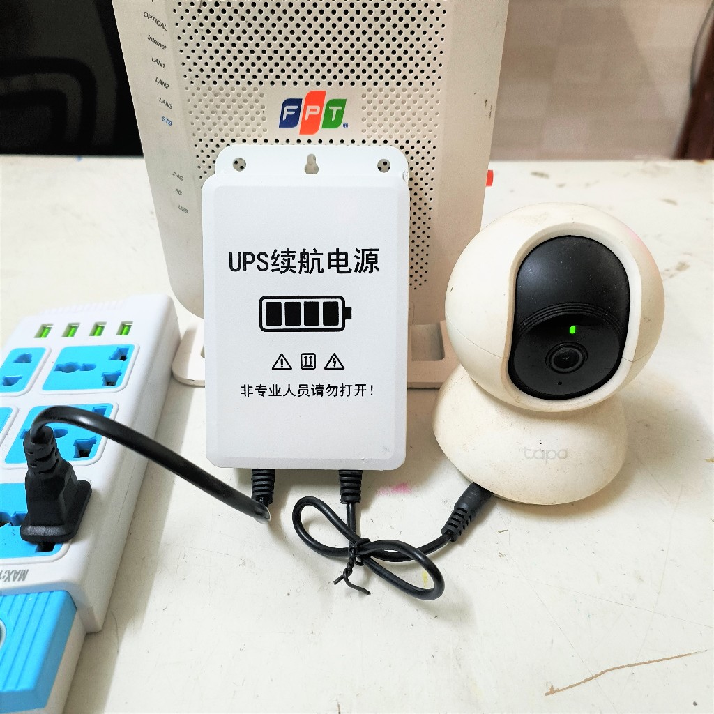 Bộ lưu điện UPS 12V tích hợp pin Lithium dùng cho camera, modum wifi 12v, đèn 12v. UPS 12V DC- Điện tử hồng uyên