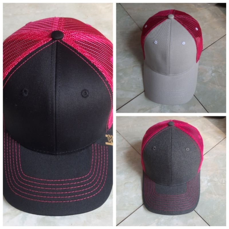 Mũ lưỡi trai phối lưới màu đen/ nón kết lưới đen trơn