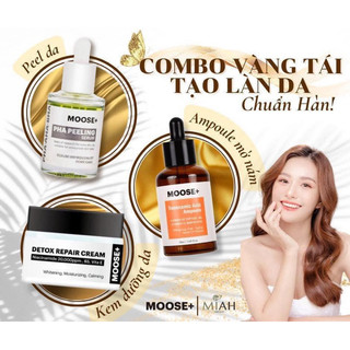 (tặng mặt nạ Kr.Lab) Combo peel da moose + kem dưỡng moose + serum nám moose hạn 2026 mờ nám dưỡng da trắng sáng