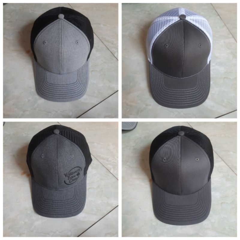 Mũ lưỡi trai phối lưới màu đen/ nón kết lưới đen trơn